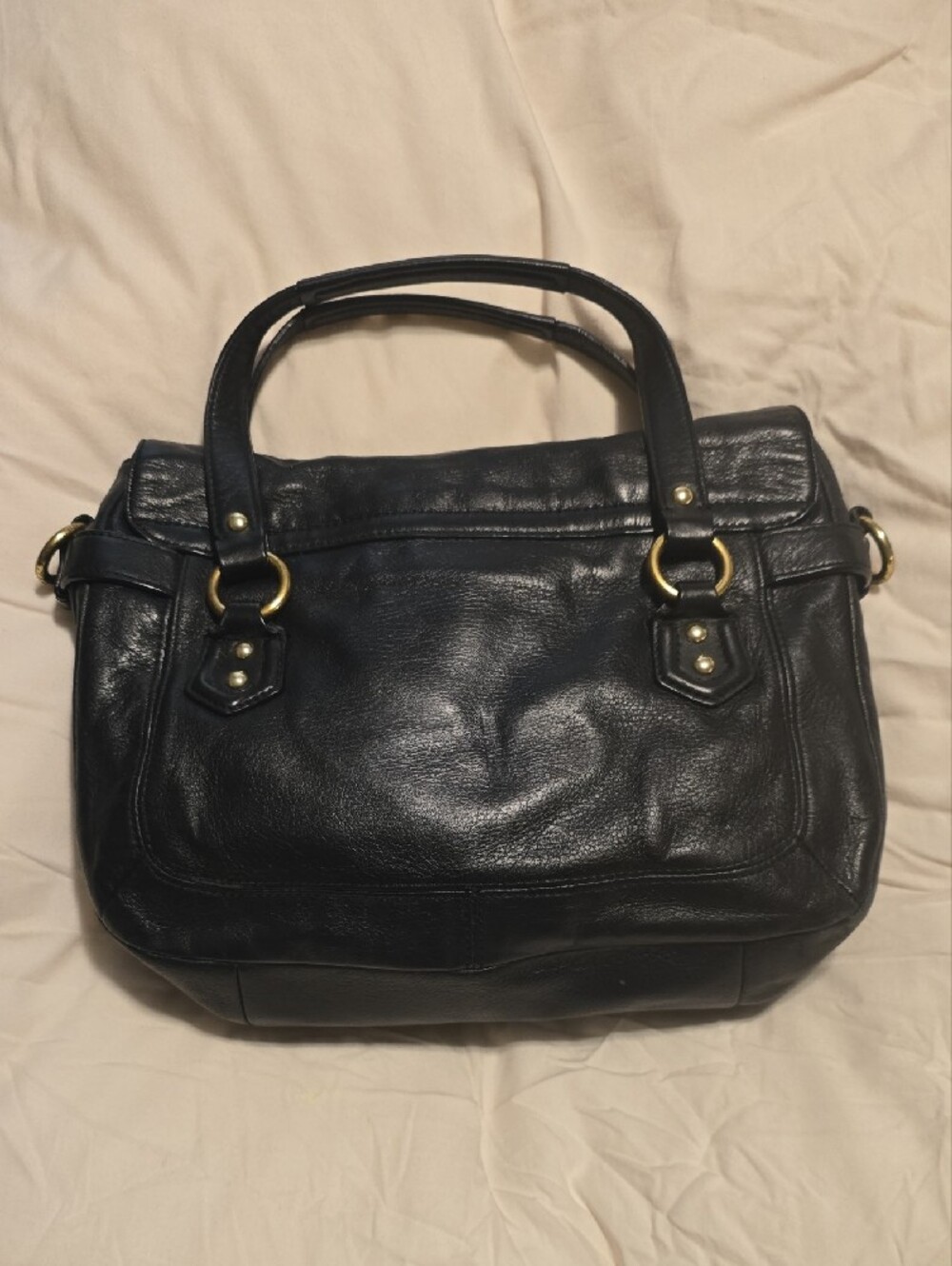 2011 Coach Black Leather Satchel Handbag with Gold Hardware - Picture 2 of 5